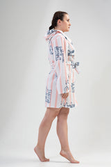 KADIN POLAR XXL KAPSONLU CEPLI KISA SABAHLIK