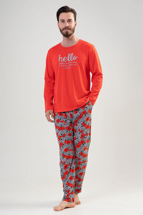 CEPLI ERKEK P.SUPREM O YAKA UZUN KOL PIJAMA TAKIM