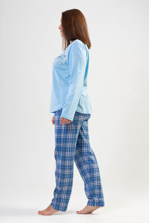 KADIN P.SUPREM XXL O YAKA UZUN KOL ETEGI OVAL CEPLI PIJAMA TAKIM 204160