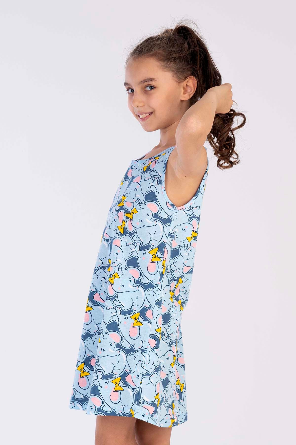 KIZ COCUK P.SUPREM KALIN ASKILI ETEGI OVAL TUNIK(3-4/9-10)