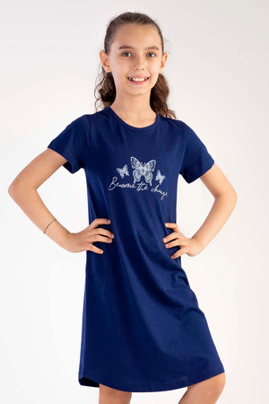 KIZ COCUK P.SUPREM O YAKA KISA KOL ETEGI OVAL TUNIK(3-4/9-10)