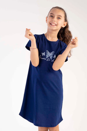 KIZ COCUK P.SUPREM O YAKA KISA KOL ETEGI OVAL TUNIK(3-4/9-10)
