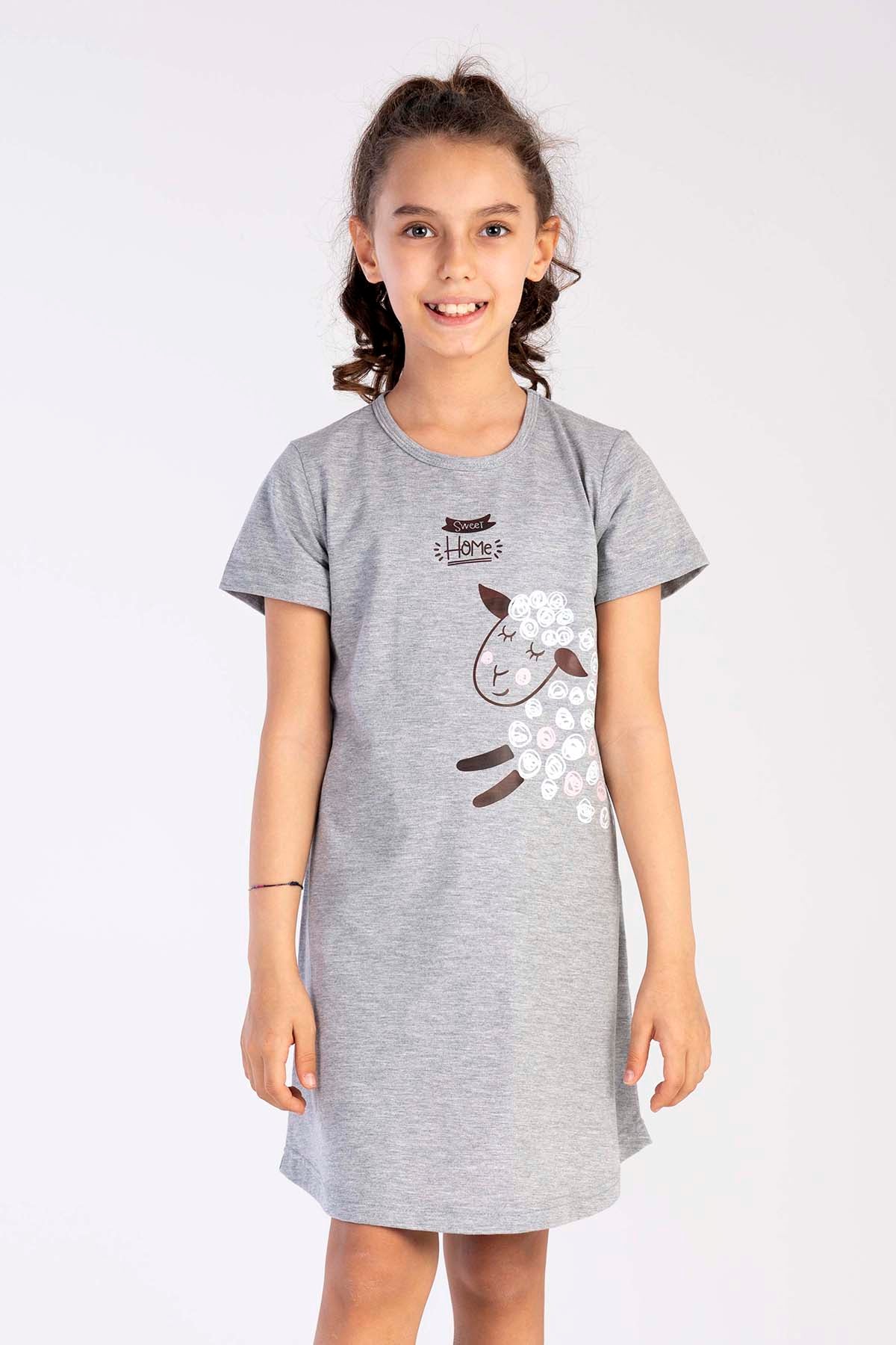 KIZ COCUK P.SUPREM O YAKA KISA KOL ETEGI OVAL TUNIK(3-4/9-10)
