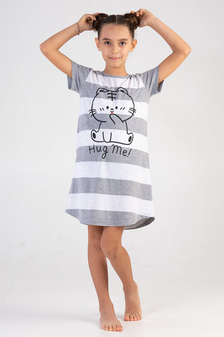 KIZ COCUK P.SUPREM O YAKA KISA KOL ETEGI OVAL TUNIK(3-4/9-10) 212647