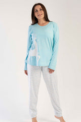 KADIN P.SUPREM XXL O YAKA UZUN KOL ETEGI OVAL PIJAMA TAKIM 303126