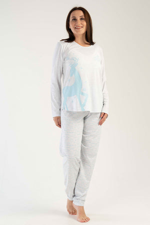 KADIN P.SUPREM XXL O YAKA UZUN KOL ETEGI OVAL PIJAMA TAKIM 303126