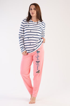 KADIN P.SUPREM XXL O YAKA UZUN KOL ETEGI OVAL PIJAMA TAKIM 303209