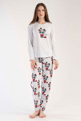 KADIN P.SUPREM O YAKA UZUN KOL ETEGI OVAL PIJAMA TAKIM