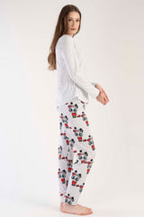 KADIN P.SUPREM O YAKA UZUN KOL ETEGI OVAL PIJAMA TAKIM