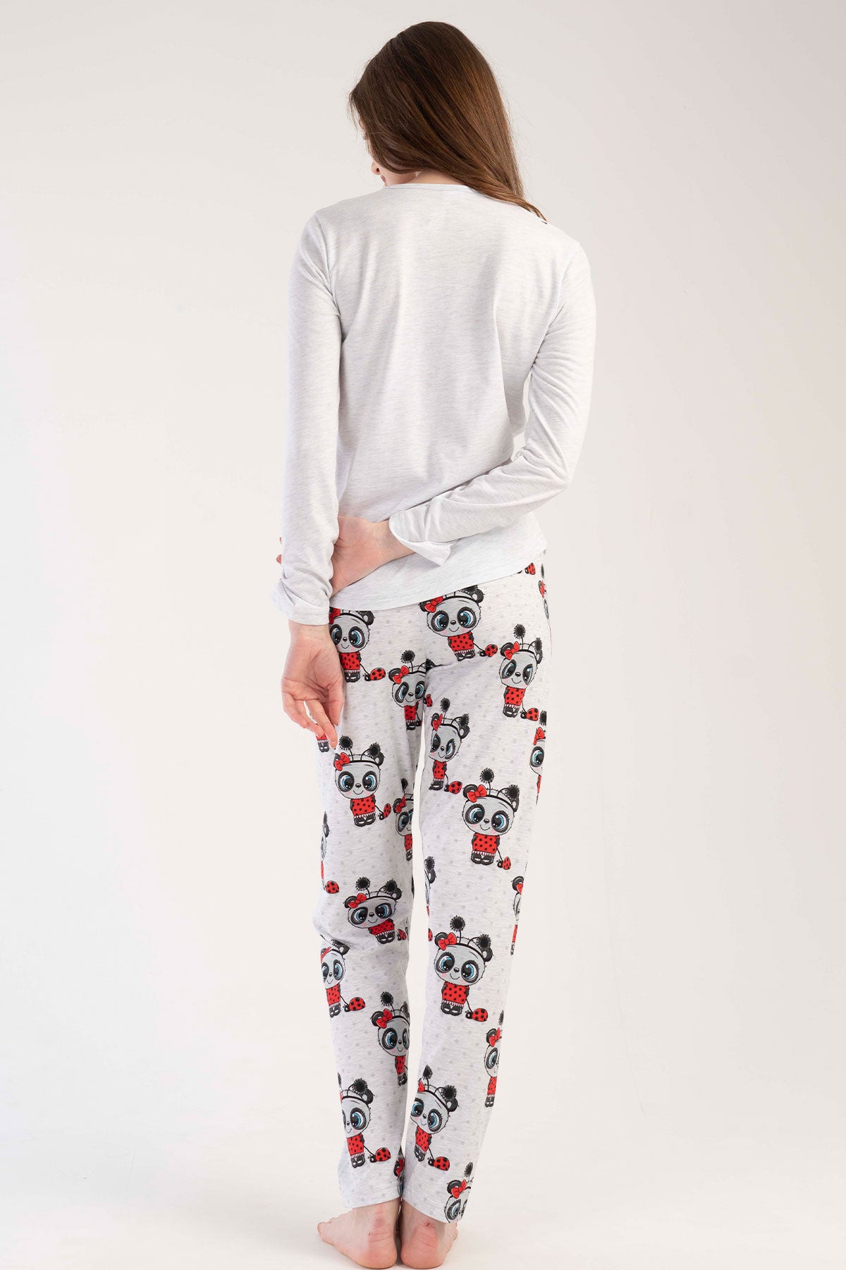 KADIN P.SUPREM O YAKA UZUN KOL ETEGI OVAL PIJAMA TAKIM