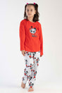 KIZ COCUK P.SUPREM O YAKA UZUN KOL ETEGI OVAL PIJAMA TAKIM(9-10/15-16) 303247