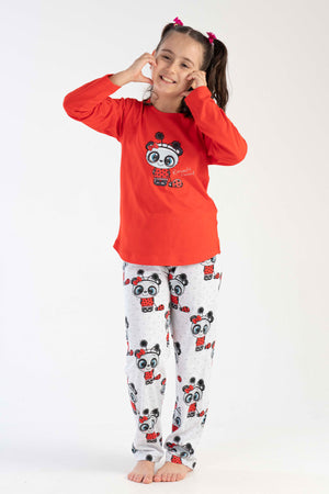 KIZ COCUK P.SUPREM O YAKA UZUN KOL ETEGI OVAL PIJAMA TAKIM(9-10/15-16) 303247