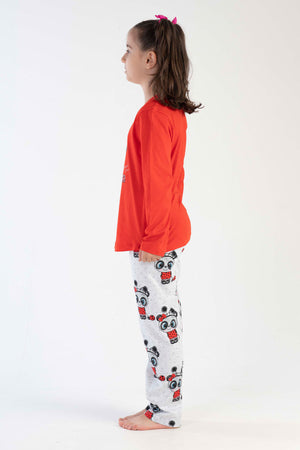 KIZ COCUK P.SUPREM O YAKA UZUN KOL ETEGI OVAL PIJAMA TAKIM(9-10/15-16) 303247