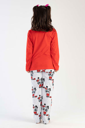 KIZ COCUK P.SUPREM O YAKA UZUN KOL ETEGI OVAL PIJAMA TAKIM(9-10/15-16) 303247