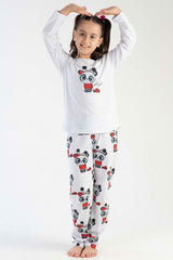 KIZ COCUK P.SUPREM O YAKA UZUN KOL ETEGI OVAL PIJAMA TAKIM(9-10/15-16) 303247