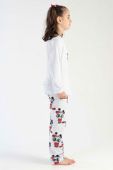 KIZ COCUK P.SUPREM O YAKA UZUN KOL ETEGI OVAL PIJAMA TAKIM(9-10/15-16) 303247