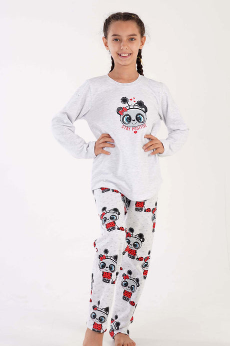 KIZ COCUK 2IPLIK O YAKA UZUN KOL ETEGI OVAL PIJAMA TAKIM(9-10/15-16) 303250