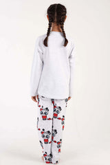 KIZ COCUK 2IPLIK O YAKA UZUN KOL ETEGI OVAL PIJAMA TAKIM(9-10/15-16)