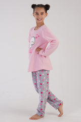 KIZ COCUK POLAR O YAKA UZUN KOL ETEGI OVAL PIJAMA TAKIM(7-8/13-14) 304151