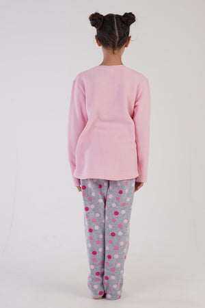 KIZ COCUK POLAR O YAKA UZUN KOL ETEGI OVAL PIJAMA TAKIM(7-8/13-14) 304151