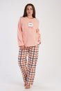 KADIN POLAR XXL O YAKA UZUN KOL ETEGI OVAL CEPLI PIJAMA TAKIM 304198