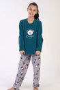 KIZ COCUK POLAR O YAKA UZUN KOL ETEGI OVAL PIJAMA TAKIM(9-10/15-16) 305004