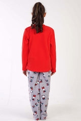 KIZ COCUK POLAR O YAKA UZUN KOL ETEGI OVAL PIJAMA TAKIM(9-10/15-16) 305004