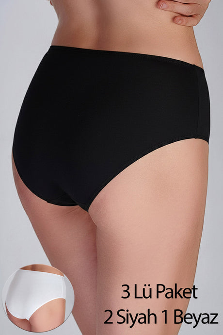 5012-Slip Yüksel Bel Külot 3 Lü Pk