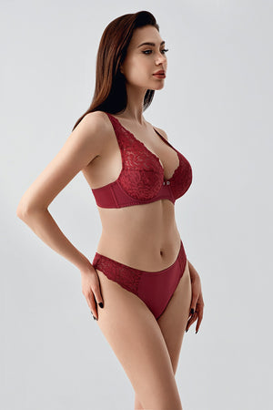 4156- B Cup Desteksiz Sütyen Külot Takım (2 Li Askılı Pk)