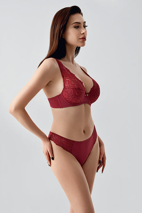 4156- B Cup Desteksiz Sütyen Külot Takım (2 Li Askılı Pk)