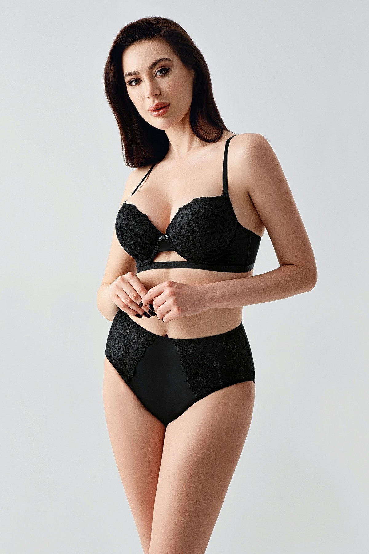 4159- B Cup Desteksiz Sütyen Külot Takım (2 Li Askılı Pk)