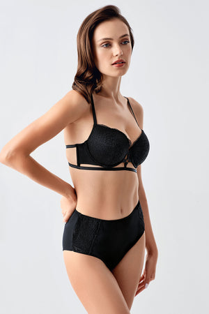 4163- B Cup Desteksiz Sütyen Külot Takım (2 Li Askılı Pk)