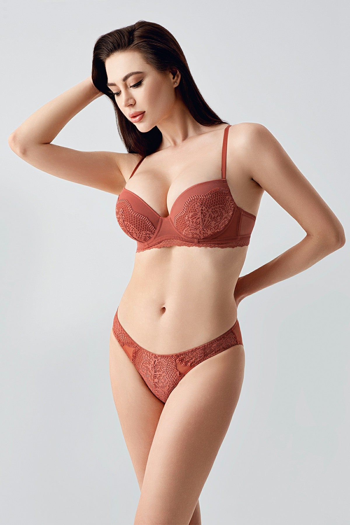 4167- B Cup Destekli Sütyen Külot Takım (2 Li Askılı Pk)