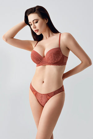 4167- B Cup Destekli Sütyen Külot Takım (2 Li Askılı Pk)