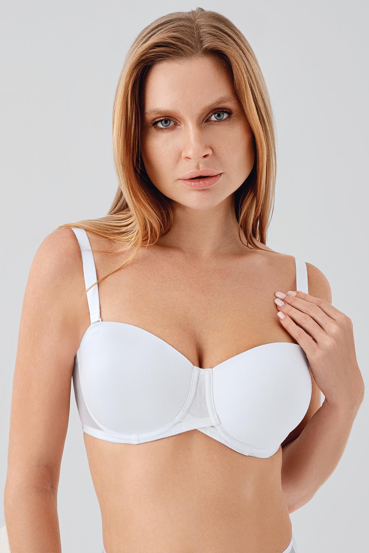 7057-Desteksiz C Cup Basic Sütyen (Askılı)