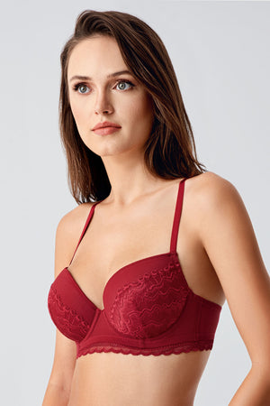 8390-Desteksiz C Cup Dantelli Sütyen (2 Li Askılı Pk)