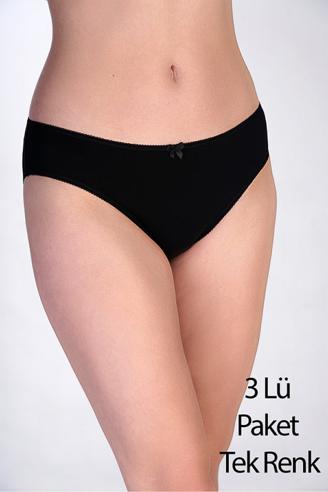 5001-Bikini Penye 3 lü Külot (Kutulu)