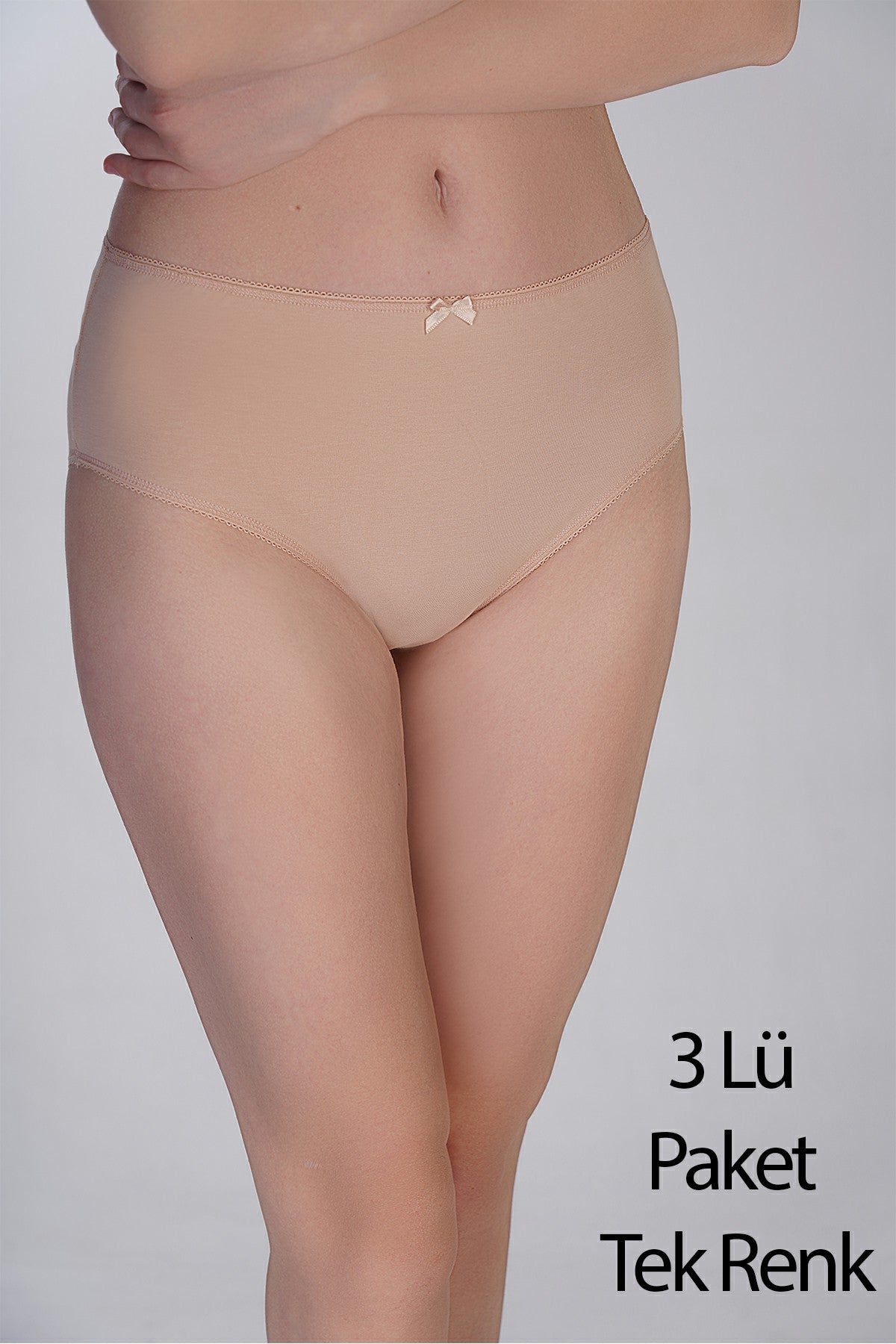 5002 - Yarım Bel Bikini Penye 3 lü Külot