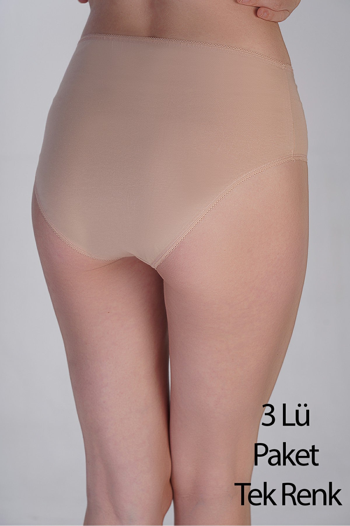 5002-Yarım Bel Bikini Penye 3 lü Külot (Kutulu)