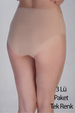 5002-Yarım Bel Bikini Penye 3 lü Külot (Kutulu)