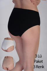 5002-Yarım Bel Bikini Penye 3 lü Külot (Kutulu)