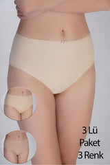 5002 - Yarım Bel Bikini Penye 3 lü Külot