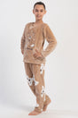 KIZ COCUK SOFT O YAKA UZUN KOL ETEGI OVAL CEPLI PIJAMA TAKIM(7-8/13-14) 403125