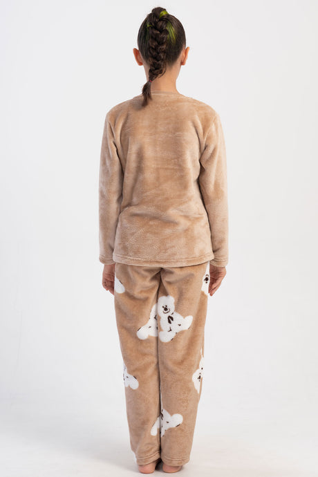 KIZ COCUK SOFT O YAKA UZUN KOL ETEGI OVAL CEPLI PIJAMA TAKIM(7-8/13-14) 403125