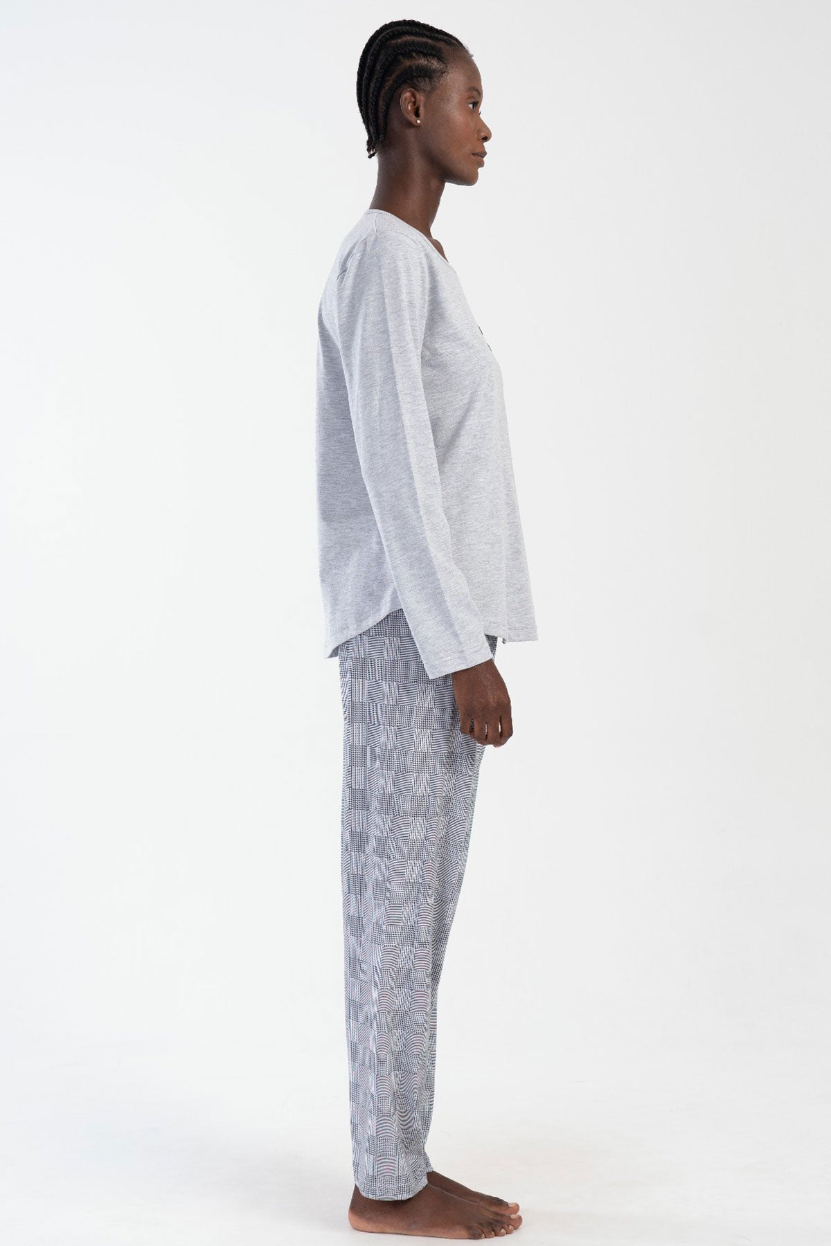 KADIN P.SUPREM BATTAL XXL O YAKA UZUN KOL ETEGI OVAL PIJAMA TAKIM