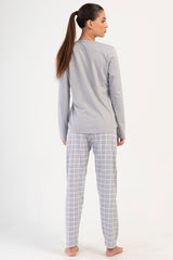 KADIN P.SUPREM O YAKA UZUN KOL ETEGI OVAL PIJAMA TAKIM
