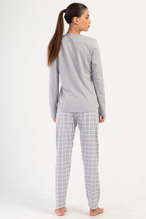 KADIN P.SUPREM O YAKA UZUN KOL ETEGI OVAL PIJAMA TAKIM