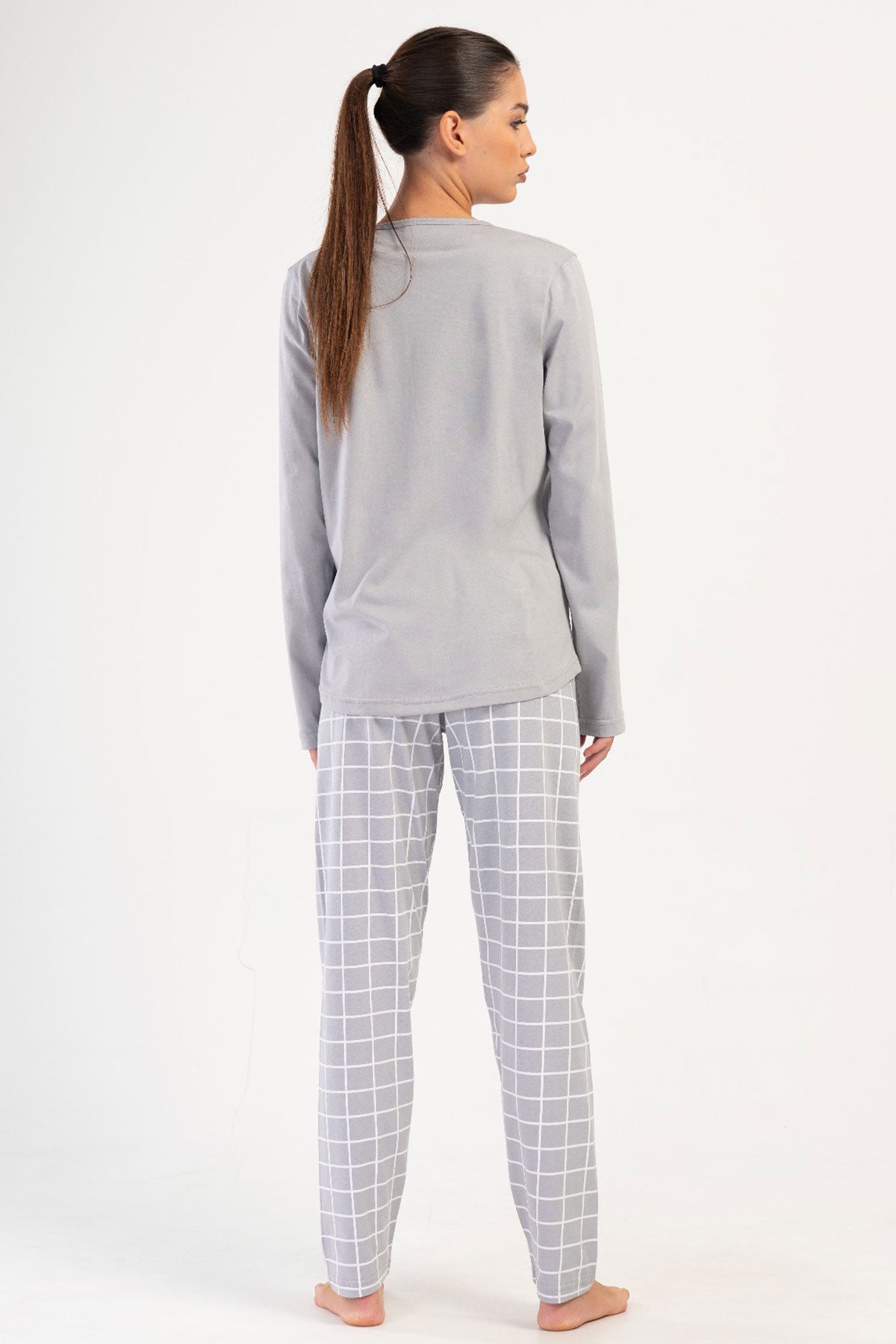 KADIN P.SUPREM XXL O YAKA UZUN KOL ETEGI OVAL PIJAMA TAKIM