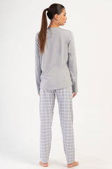 KADIN P.SUPREM XXL O YAKA UZUN KOL ETEGI OVAL PIJAMA TAKIM