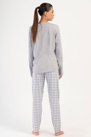 KADIN P.SUPREM XXL O YAKA UZUN KOL ETEGI OVAL PIJAMA TAKIM